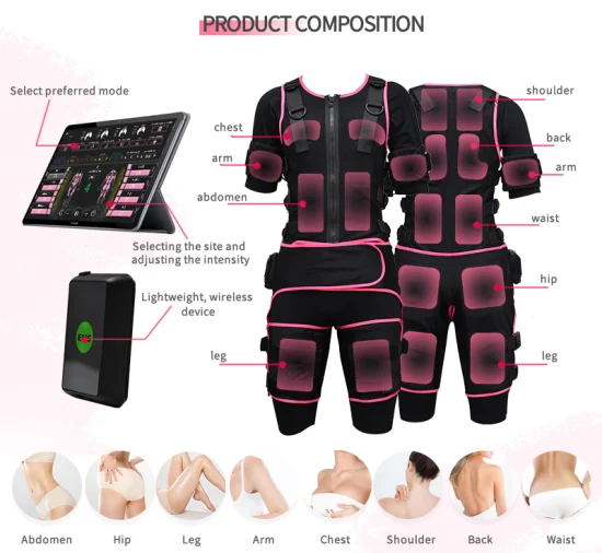 Bodytech Beauty Salon Equipment Consumo Calorias EMS Session Jacket Promove Metabolismo Wonder EMS Beauty Slimming Suit