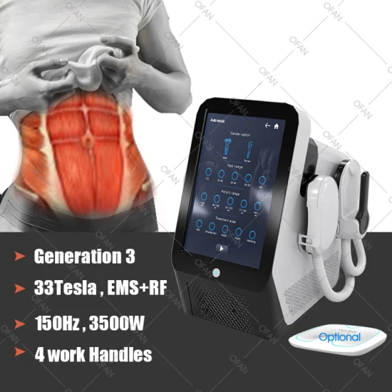 Ofan 33 Tesla Slim Stimulate Muscle Sculptor Bodi Slimming Weight Loss EMT RF EMS Machine com RF