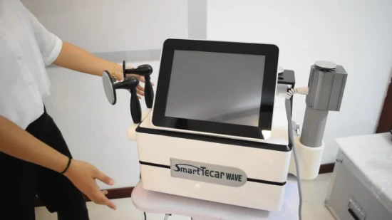 Shockwave+Smart Tecar+EMS Equipamento de terapia ED Tecar RF Dispositivo de fisioterapia Tecarterapia